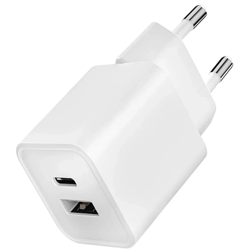 Сетевое зарядное устройство "vlp" G-Charge 30Вт USB-C+USB-A, PD, QC, белый