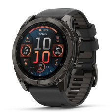 Часы Garmin Fenix 8 - 51 mm AMOLED Sapphire Carbon Gray DLC Titanium Black / Pebble Gray