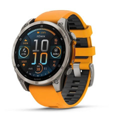 Часы Garmin Fenix 8 - 47 mm AMOLED Sapphire Titanium Spark Orange / Graphite