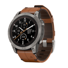 Часы Garmin Fenix 7 Pro - Sapphire Solar Titanium Chestnut Leather Band