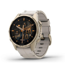 Часы Garmin Fenix 8 - 43 mm AMOLED Sapphire Soft Gold / Limestone Leather Band